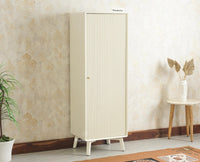 Bengaluru Solid Wood Single Door Wardrobe Cabinet for Kids Furniselan Frosty White