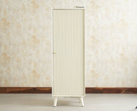 Bengaluru Solid Wood Single Door Wardrobe Cabinet for Kids Furniselan Frosty White