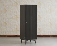Bengaluru Solid Wood Single Door Wardrobe Cabinet for Kids - Wardrobes & Cabinets - Furniselan Slate-Grey