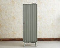 Bengaluru Solid Wood Single Door Wardrobe Cabinet for Kids Furniselan Cool Grey
