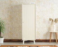 Bengaluru Solid Wood Single Door Wardrobe Cabinet for Kids Furniselan Frosty White