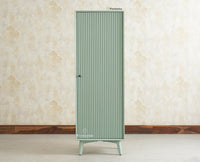 Bengaluru Solid Wood Single Door Wardrobe Cabinet for Kids Furniselan Silt Green