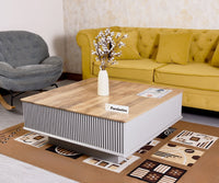 Bengaluru Solid Wood Square Coffee Table - Coffee Table - Furniselan - Cool-Grey