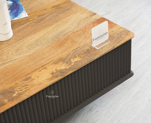 Bengaluru Solid Wood Square Coffee Table - Coffee Table - Furniselan - Slate-Grey