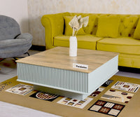 Bengaluru Solid Wood Square Coffee Table - Coffee Table - Furniselan - Silt-Green