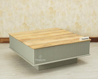 Bengaluru Solid Wood Square Coffee Table Furniselan Cool Grey