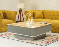 Bengaluru Solid Wood Square Coffee Table Furniselan Cool Grey