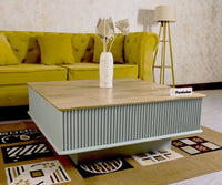 Bengaluru Solid Wood Square Coffee Table - Coffee Table - Furniselan - Silt-Green