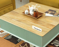 Bengaluru Solid Wood Square Coffee Table Furniselan Silt Green