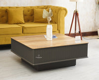 Bengaluru Solid Wood Square Coffee Table - Coffee Table - Furniselan - Slate-Grey