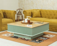 Bengaluru Solid Wood Square Coffee Table Furniselan Silt Green