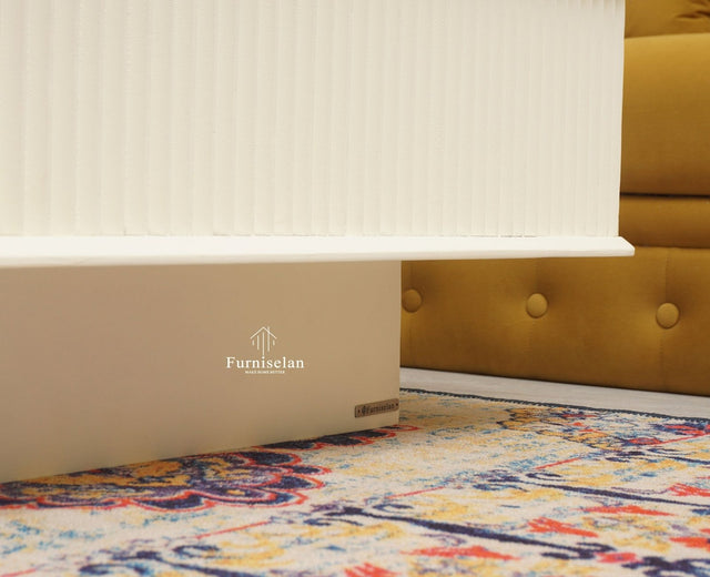 Bengaluru Solid Wood Square Coffee Table - Coffee Table - Furniselan -Frosty White
