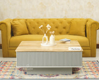 Bengaluru Solid Wood Square Coffee Table Furniselan Cool Grey