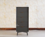Bengaluru Solid Wood Tall Five Drawer Chest of Drawers - Sideboard - Furniselan - Slate Grey