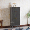 Bengaluru Solid Wood Tall Five Drawer Chest of Drawers - Sideboard - Furniselan - Slate-Grey