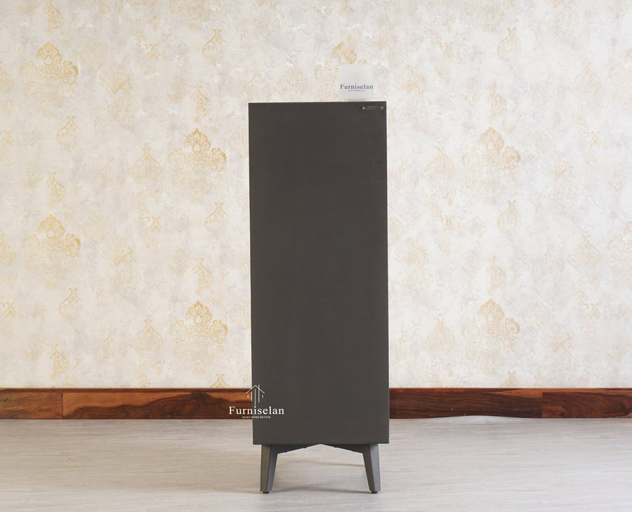Bengaluru Solid Wood Tall Five Drawer Chest of Drawers - Sideboard - Furniselan - Slate Grey