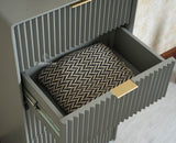Bengaluru Solid Wood Tall Five Drawer Chest of Drawers Furniselan Cool Grey