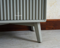 Bengaluru Solid Wood Tall Five Drawer Chest of Drawers Furniselan Cool Grey