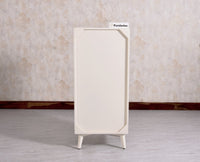 Bengaluru Solid Wood Tall Five Drawer Chest of Drawers - Sideboard - Furniselan - Frosty-White