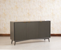 Bengaluru Solid Wood Three Door Sideboard Cabinet Furniselan-Slate-Grey