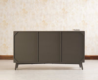 Bengaluru Solid Wood Three Door Sideboard Cabinet Furniselan-Slate-Grey