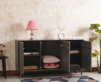 Bengaluru Solid Wood Three Door Sideboard Cabinet Furniselan-Slate-Grey