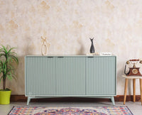 Bengaluru Solid Wood Three Door Sideboard Cabinet Furniselan-Silt-Green