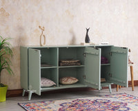 Bengaluru Solid Wood Three Door Sideboard Cabinet Furniselan-Silt-Green