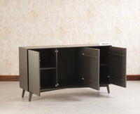 Bengaluru Solid Wood Three Door Sideboard Cabinet Furniselan-Slate-Grey