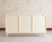 Bengaluru Solid Wood Three Door Sideboard Cabinet Furniselan-Milky-White