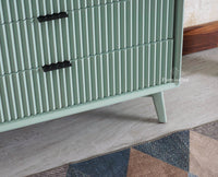 Bengaluru Solid Wood Three Drawer Chest of Drawer Furniselan Silt-Green