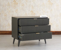 Bengaluru Solid Wood Three Drawer Chest of Drawer - Sideboard - Furniselan