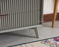 Bengaluru Solid Wood Three Drawer Chest of Drawer - Sideboard - Furniselan Cool-Grey