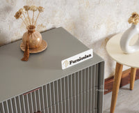 Bengaluru Solid Wood Three Drawer Chest of Drawer - Sideboard - Furniselan Cool-Grey
