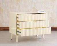 Bengaluru Solid Wood Three Drawer Chest of Drawer - Sideboard - Furniselan