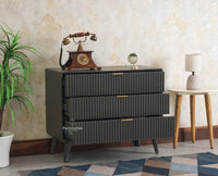 Bengaluru Solid Wood Three Drawer Chest of Drawer - Sideboard - Furniselan