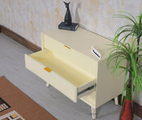 Bengaluru Solid Wood Three Drawer Chest of Drawer - Sideboard - Furniselan Frosty-White