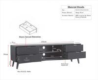 Bengaluru Solid Wood TV Cabinet Four Drawer - Tv Cabinet - Furniselan