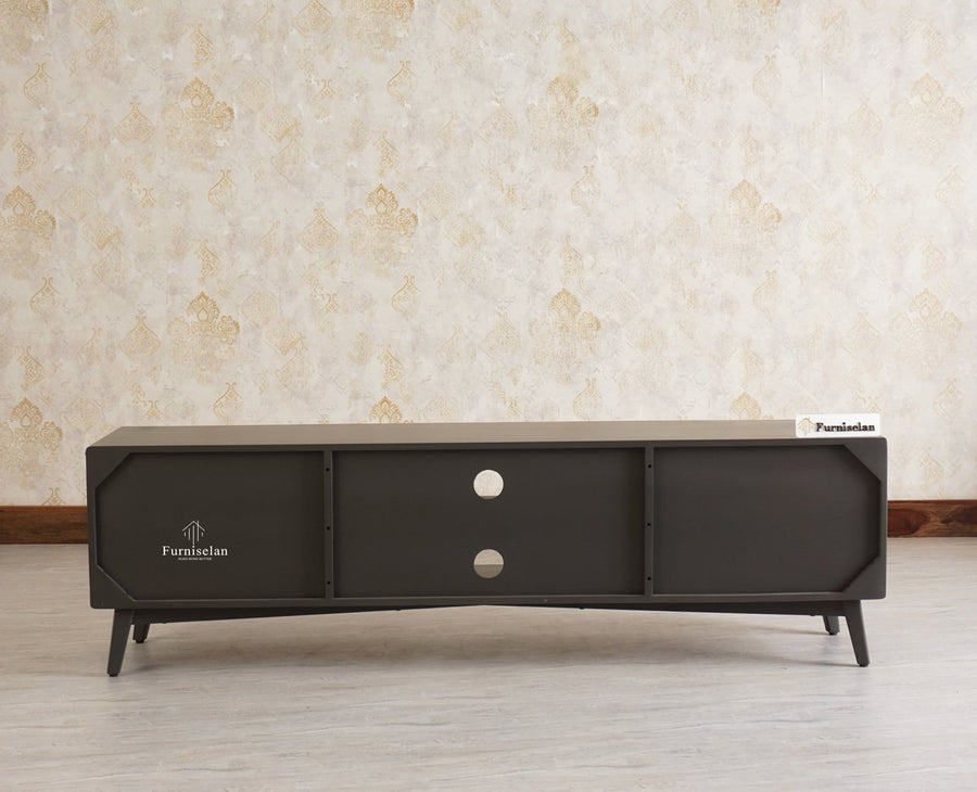 Bengaluru Solid Wood TV Cabinet Four Drawer Furniselan Slate-Grey