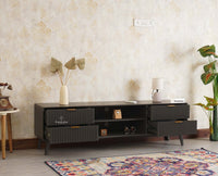 Bengaluru Solid Wood TV Cabinet Four Drawer Furniselan Slate-Grey