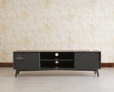 Bengaluru Solid Wood TV Cabinet Four Drawer Furniselan Slate-Grey