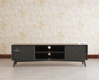 Bengaluru Solid Wood TV Cabinet Four Drawer Furniselan Slate-Grey
