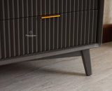 Bengaluru Solid Wood TV Cabinet Four Drawer Furniselan Slate-Grey