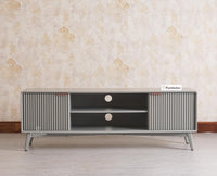 Bengaluru Solid Wood TV Cabinet Two Door Furniselan - Cool-Grey