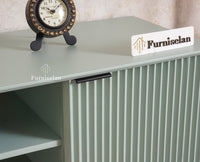 Bengaluru Solid Wood TV Cabinet Two Door Furniselan - Silt-Green