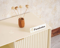 Bengaluru Solid Wood TV Cabinet Two Door Furniselan - Milky-White