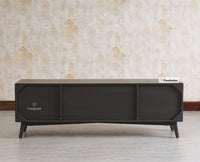 Bengaluru Solid Wood TV Cabinet Two Door - Tv Cabinet - Furniselan-Slate-Grey