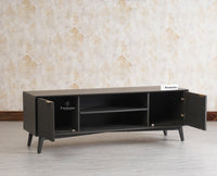 Bengaluru Solid Wood TV Cabinet Two Door - Tv Cabinet - Furniselan-Slate-Grey