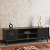 Bengaluru Solid Wood TV Cabinet Two Door - Tv Cabinet - Furniselan-Slate-Grey