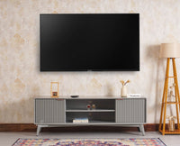 Bengaluru Solid Wood TV Cabinet Two Door Furniselan - Cool-Grey